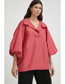 MMC STUDIO bluza femei, culoarea roz, neted