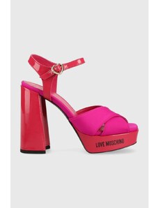 Love Moschino sandale San Lod Quadra 120 culoarea roz, JA1605CG1G