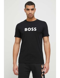 BOSS tricou de plajă culoarea negru, cu model 50491706
