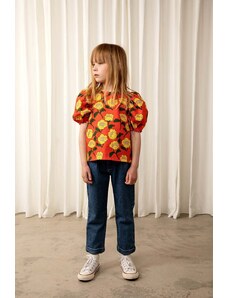 Mini Rodini bluza de bumbac pentru copii culoarea portocaliu, modelator