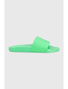 Polo Ralph Lauren papuci Polo Slide barbati, culoarea verde, 809892945001