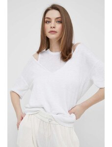 Dkny pulover din in culoarea alb, light