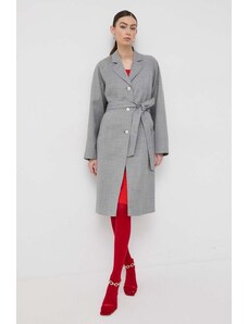 Custommade palton femei, culoarea gri, de tranzitie