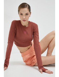 adidas by Stella McCartney mânecă lungă de antrenament culoarea rosu