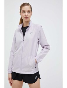 Asics jachetă de alergare Core culoarea violet