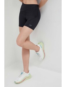 New Balance pantaloni scurți de alergare Q Speed culoarea negru, neted, high waist