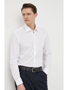 BOSS cămașă din bumbac bărbați, culoarea alb, cu guler clasic, regular 50473310
