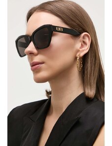 Balenciaga ochelari de soare BB0273SA femei, culoarea negru