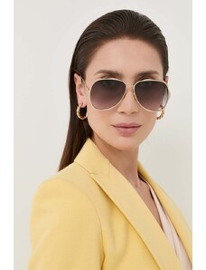 Chloé ochelari de soare CH0183S femei, culoarea auriu