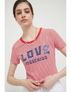 Love Moschino tricou femei, culoarea rosu