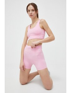Juicy Couture pantaloni scurți de antrenament Liza culoarea roz, neted, high waist