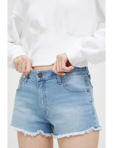 Volcom pantaloni scurti jeans femei, neted, medium waist
