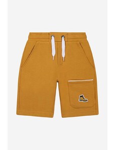 Timberland pantaloni scurti copii Bermuda Shorts culoarea galben, neted, talie reglabila