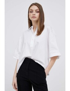 Dkny bluza din bumbac femei, culoarea alb
