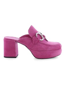 Kennel & Schmenger papuci din piele Ira femei, culoarea roz, cu toc drept, 91-44530