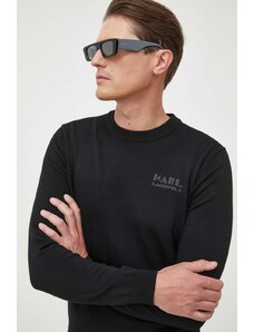 Karl Lagerfeld pulover barbati, culoarea negru, light