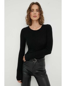 American Vintage pulover din amestec de in culoarea negru
