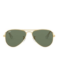 Ray-Ban ochelari de soare copii Junior Aviator culoarea verde, 0RJ9506S