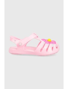 Crocs sandale copii ISABELLA CHARM SANDAL culoarea roz