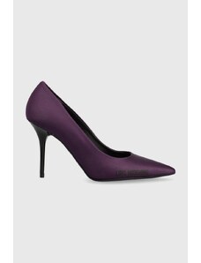Love Moschino pantofi cu toc culoarea violet, JA10089G1HIM0650