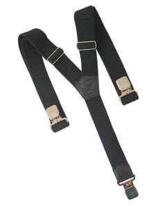 O&T Bretele natur pentru pantaloni, negru