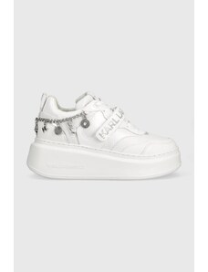 Karl Lagerfeld sneakers din piele ANAKAPRI culoarea alb, KL63540F