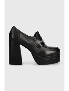 Karl Lagerfeld pantofi de piele STRADA culoarea negru, cu toc drept, KL30133