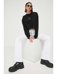 Karl Lagerfeld Jeans bluza femei, culoarea negru, cu imprimeu