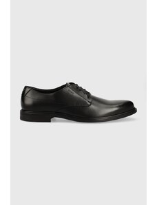 HUGO pantofi de piele Kerr barbati, culoarea negru, 50497869