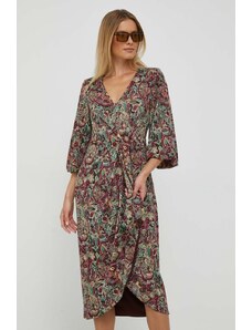Lauren Ralph Lauren rochie culoarea bordo, mini, evazati