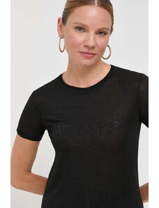 Patrizia Pepe tricou femei, culoarea negru