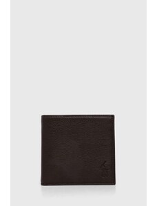 Polo Ralph Lauren portofel de piele bărbați, culoarea maro 405914235