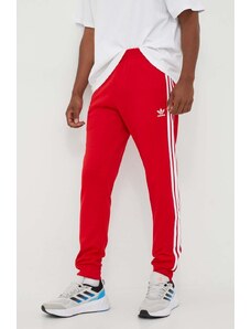 adidas Originals pantaloni de trening culoarea roșu, cu imprimeu IM4543