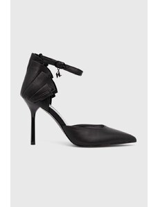 Karl Lagerfeld stilettos de piele SARABANDE culoarea negru, KL30923