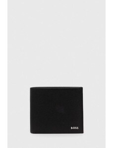 BOSS portofel de piele bărbați, culoarea negru 50499270