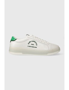 Karl Lagerfeld sneakers din piele KOURT III culoarea alb, KL51538