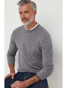 United Colors of Benetton pulover de lana barbati, culoarea gri, light