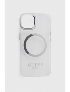 Guess Husă pentru telefon iPhone 14 6,1 culoarea argintiu