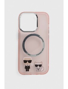 Karl Lagerfeld Husă pentru telefon iPhone 14 Pro 6,1" culoarea roz