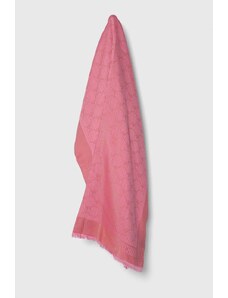 Moschino esarfa din amestec de lana culoarea roz, neted