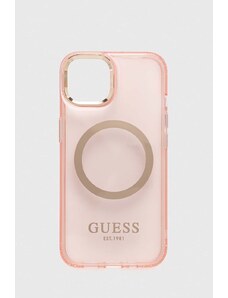Guess Husă pentru telefon iPhone 13 6,1" culoarea roz