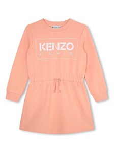 Kenzo Kids rochie fete culoarea roz, mini, drept