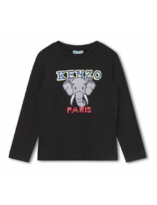 Kenzo Kids tricou culoarea negru, cu imprimeu
