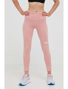 The North Face leggins de antrenament Flex culoarea roz, neted