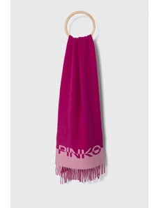 Pinko esarfa de lana culoarea violet, modelator