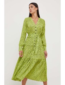 Pinko rochie culoarea verde, midi, evazati