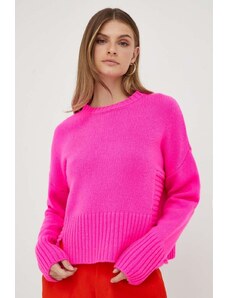 Pinko pulover de lana femei, culoarea roz, călduros