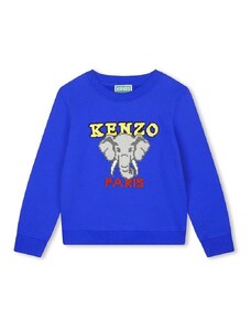Kenzo Kids hanorac de bumbac pentru copii culoarea albastru marin, cu imprimeu