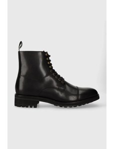Polo Ralph Lauren pantofi inalti de piele Bryson Boot barbati, culoarea negru, 812754384003