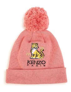 Kenzo Kids caciula din amestec de casmir pentru copii culoarea roz